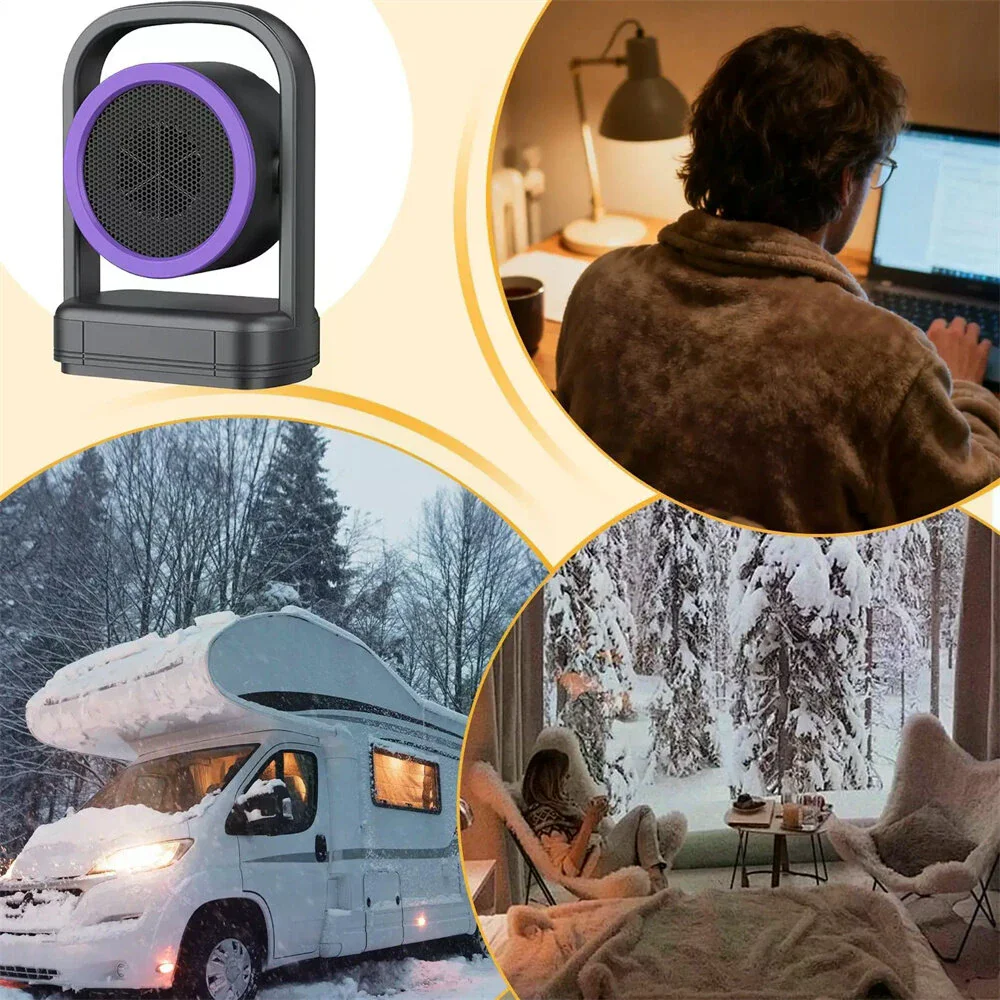 Настільний обігрівач Warm Winter Desktop Heater фіолетовий • Електричний мініобігрівач Warm Winter Desktop Heater для додаткового локального обігріву робочого місця, дому та офісу