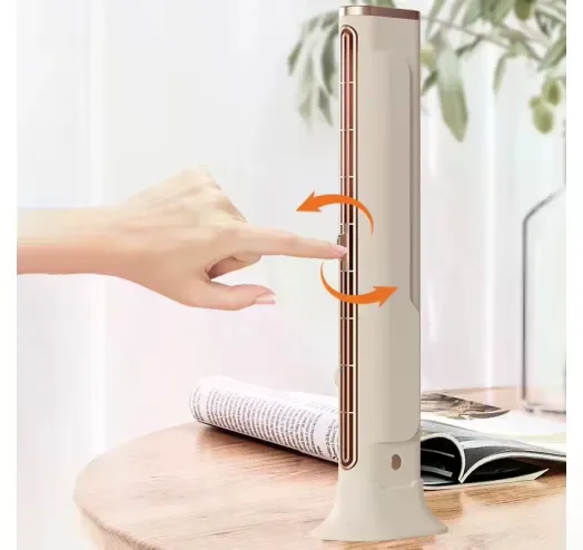 Настільний вентилятор F3 Tower Fan акумуляторний • Портативний баштовий вентилятор F3 Tower Fan із 3 швидкостями, автоповоротом та USB-заряджанням