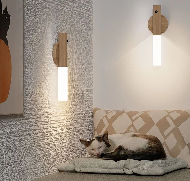 Настінний світильник – нічник Wood Light із датчиком руху