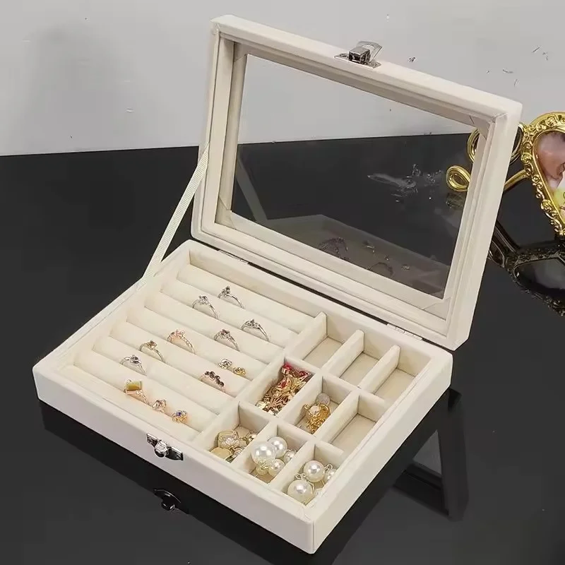 Органайзер для ювелірних виробів Jewelry Storage box Ld-1016 · Оксамитова скринька для зберігання прикрас