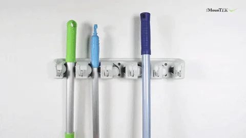 Органайзер - тримач швабр Magic Broom Holder Універсальний настінний підвісний фіксатор швабри, мітли та щіток, з гачками