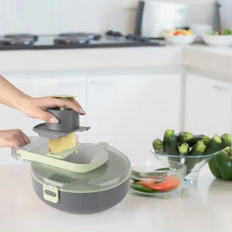 Овочерізка Vegetable Cutter 10 в 1 з кошиком-друшлагом · Слайсер ручний для нарізки овочів та фруктів