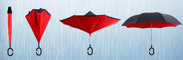 Парасолька навпаки Up-Brella Парасолька зворотного додавання однотонна в чохлі