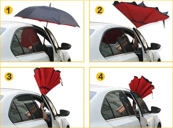 Парасолька навпаки Up-Brella Парасолька зворотного додавання однотонна в чохлі