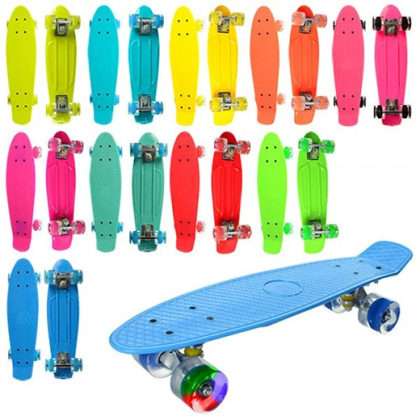 Пенні борд Халк Penny board Hulk Дитяча скейт дошка з підсвіткою колес Fish Skateboards
