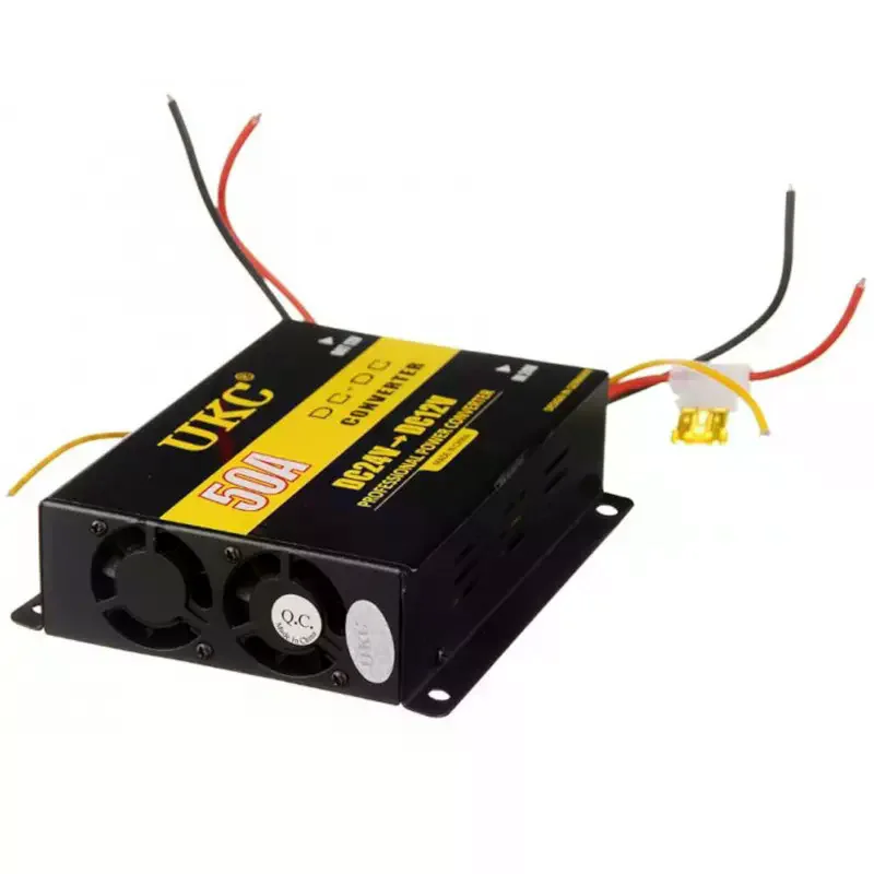Перетворювач DC/DC 24V-12V 50A • Понижувальний конвертер постійної напруги 24В у 12В до 50А 600Вт для вантажних автомобілів, автобусів та електрообладнання