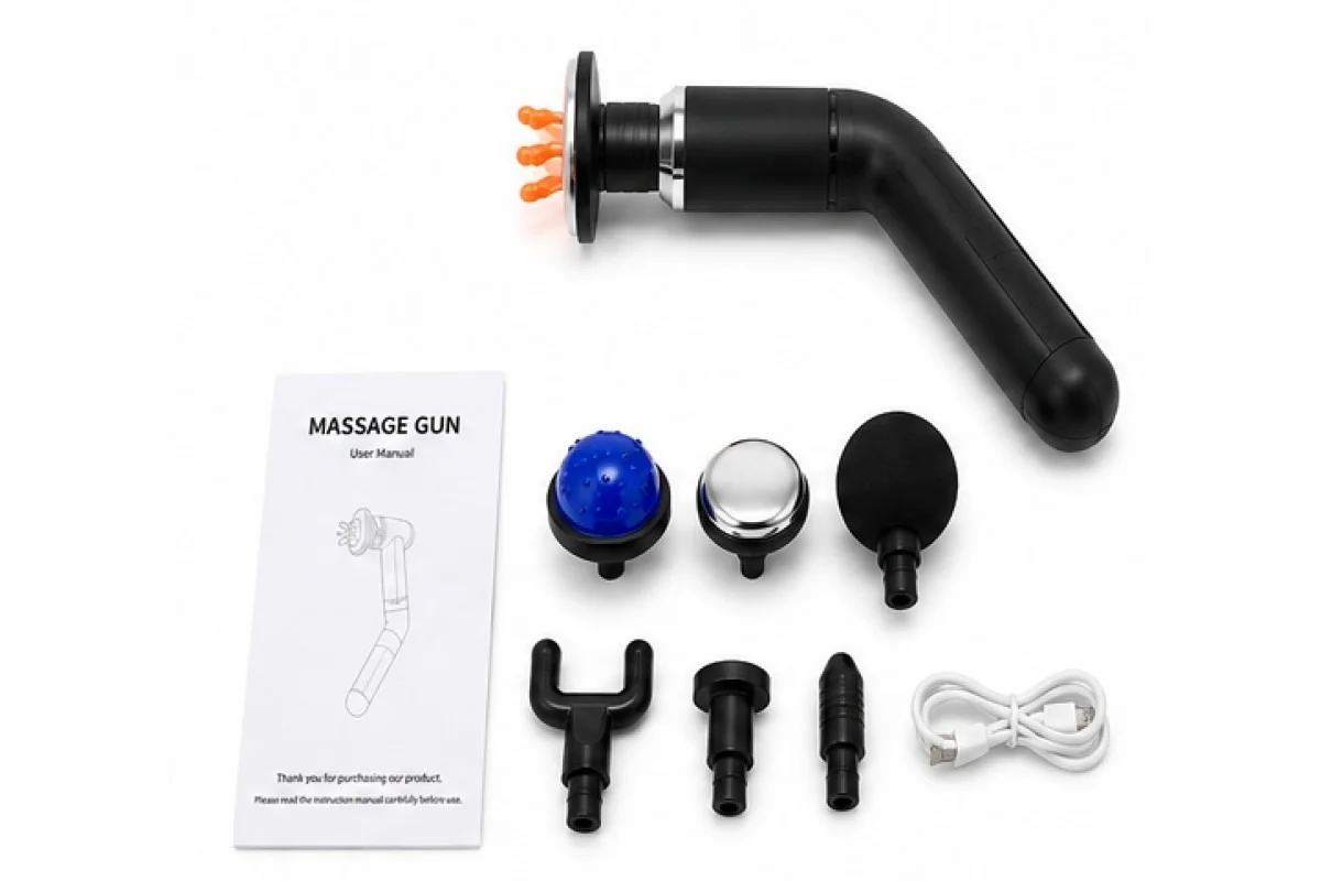 Перкусійний масажер MASSAGE GUN TV-SH-11 • Масажний пістолет для м'язів тіла, спини, рук і ніг для домашнього масажу