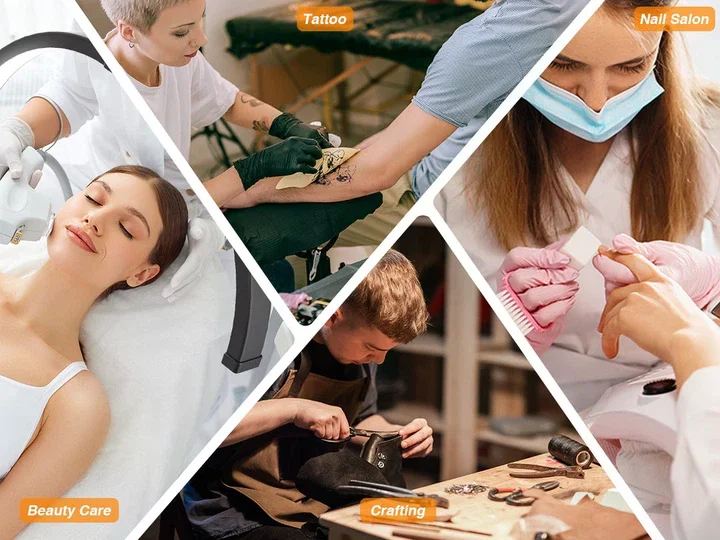 Підлогова LED лампа F-700D на колесах для салону краси • Світлодіодна лампа для косметолога, майстра манікюру, бровіста, лешмейкера та візажиста