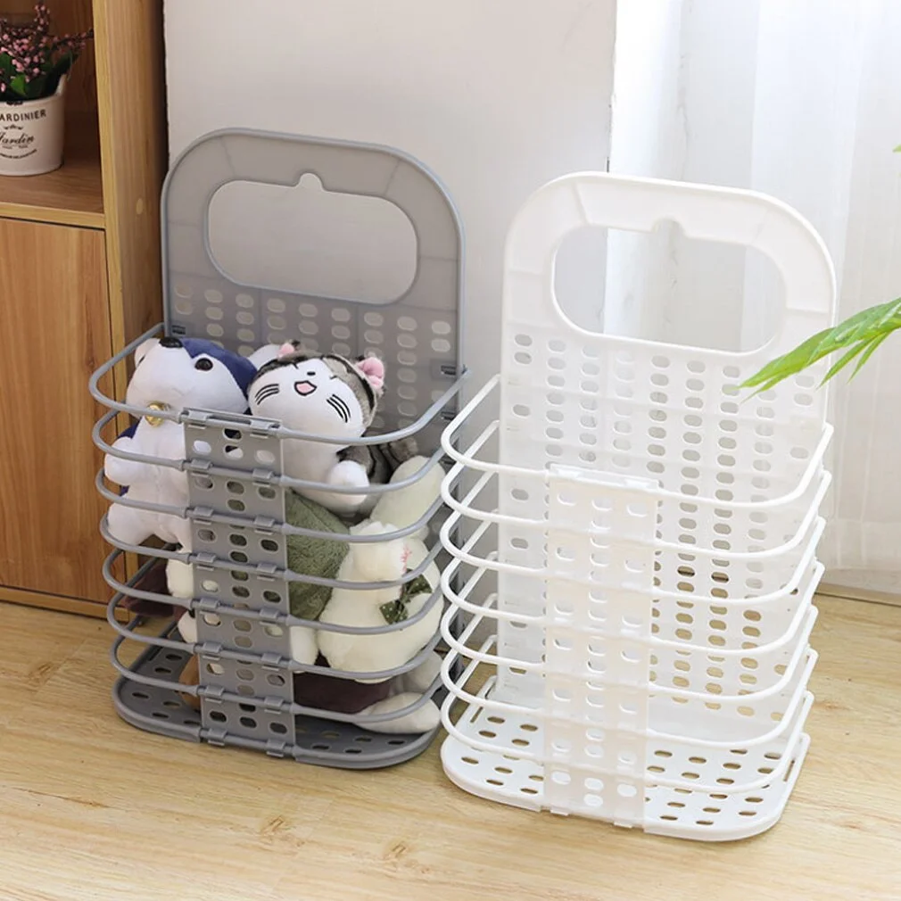 Підвісний складний кошик для білизни Grand laundry basket у ванну кімнату з ручкою та гачками