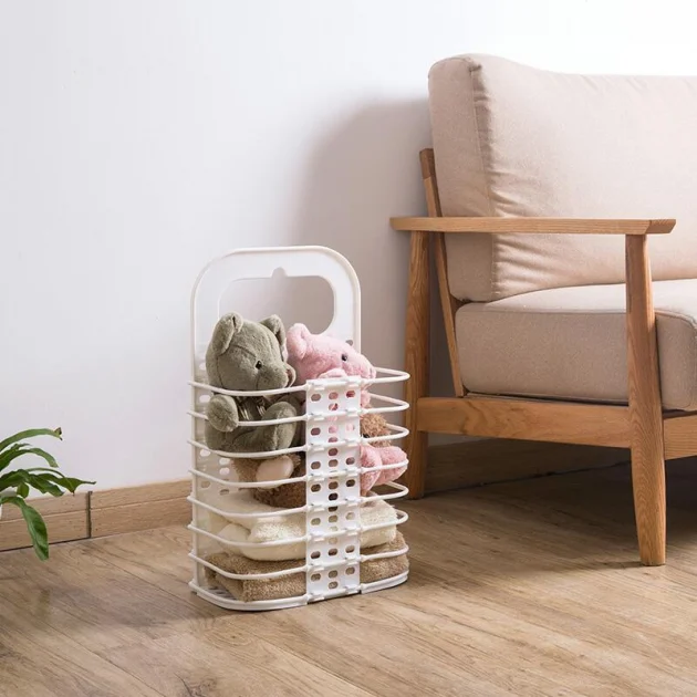 Підвісний складний кошик для білизни Grand laundry basket у ванну кімнату з ручкою та гачками
