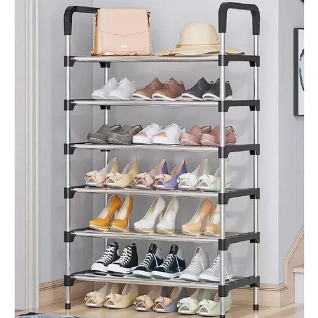 Полиця для взуття KAR197 New Shoe Rack • Підлоговий стелаж для взуття KAR197 New Shoe Rack на 6 ярусів 56 × 28 × 113 см для передпокою