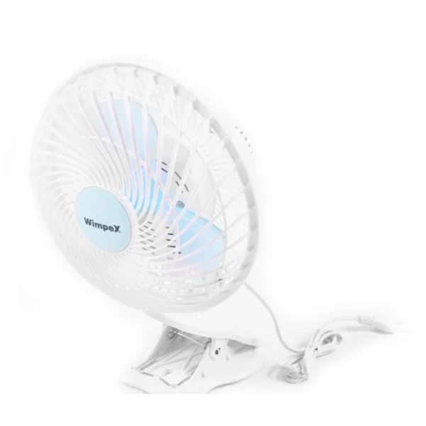 Поворотний вентилятор на прищіпці Wimpex WX707 360° портативний настільний, 18 см