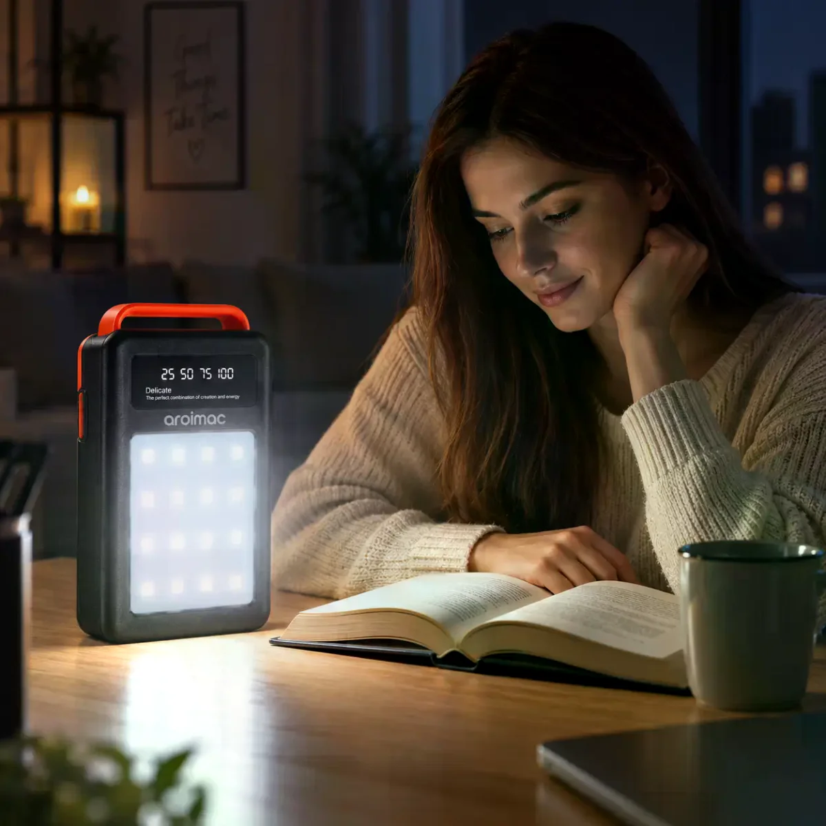 Power Bank Aroimac 56-68 80000 mAh чорний • Зовнішній акумулятор Aroimac 56-68 80000 mAh з LED-ліхтарем і цифровим індикатором