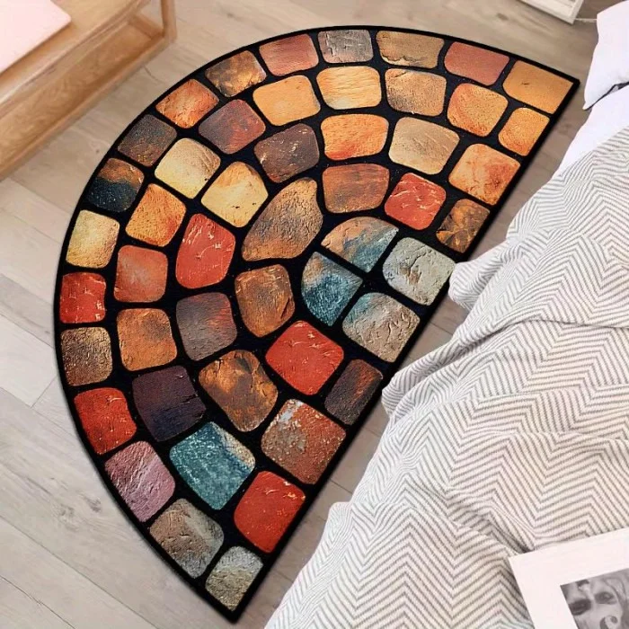 Протиковзкий дверний килимок KAR157 40×60 см з принтом камінь • Придверний килимок KAR157 для передпокою, вхідних дверей, коридору, дому та квартири