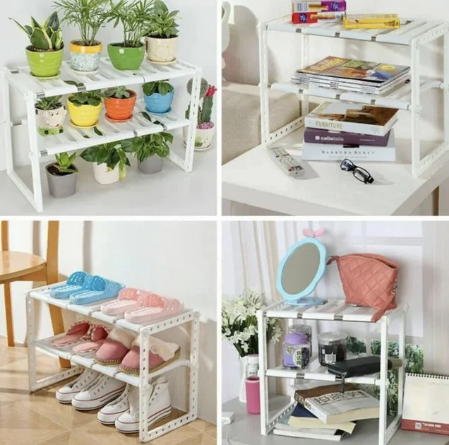 Розсувна полиця для кухні / ванної кімнати Kitchen Rack 588 · Регульована кухонна стійка – трансформер для зберігання