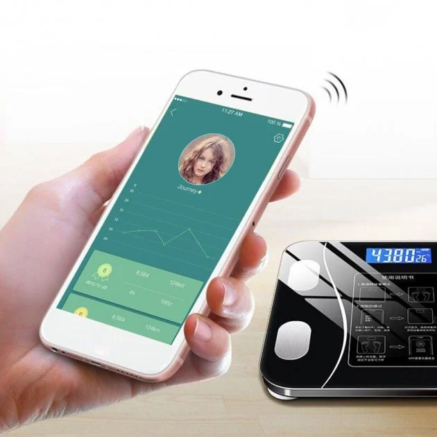 Розумні Bluetooth смарт-ваги електронні підлогові з додатком для смартфона до 180 кг