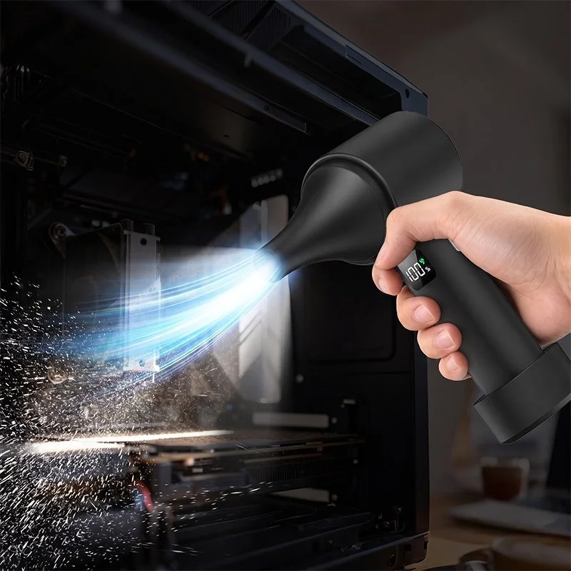 Ручний турбо-вентилятор Turbo Handheld Fan T60 • Портативний акумуляторний вентилятор Turbo Handheld Fan T60 з USB-заряджанням для дому та поїздок