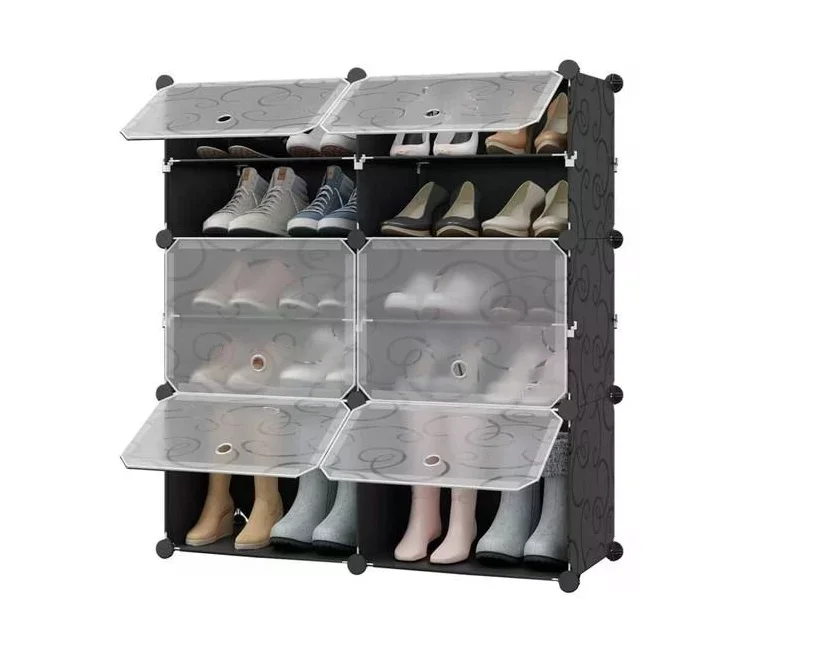 Шафа для взуття Storage Cube Cabinet DT-1572 • Складана пластикова шафа-органайзер Storage Cube Cabinet DT-1572 для зберігання взуття в передпокої, спальні та гардеробній