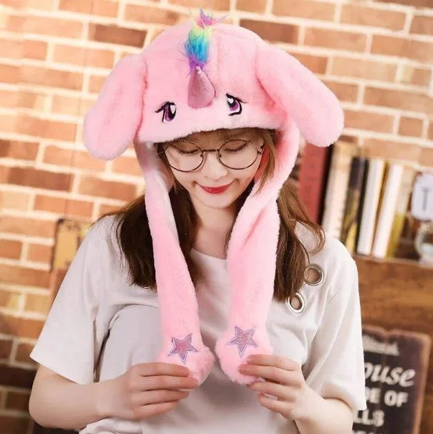 Шапка – кигуруми Единорог с двигающимися ушками Kigurumi