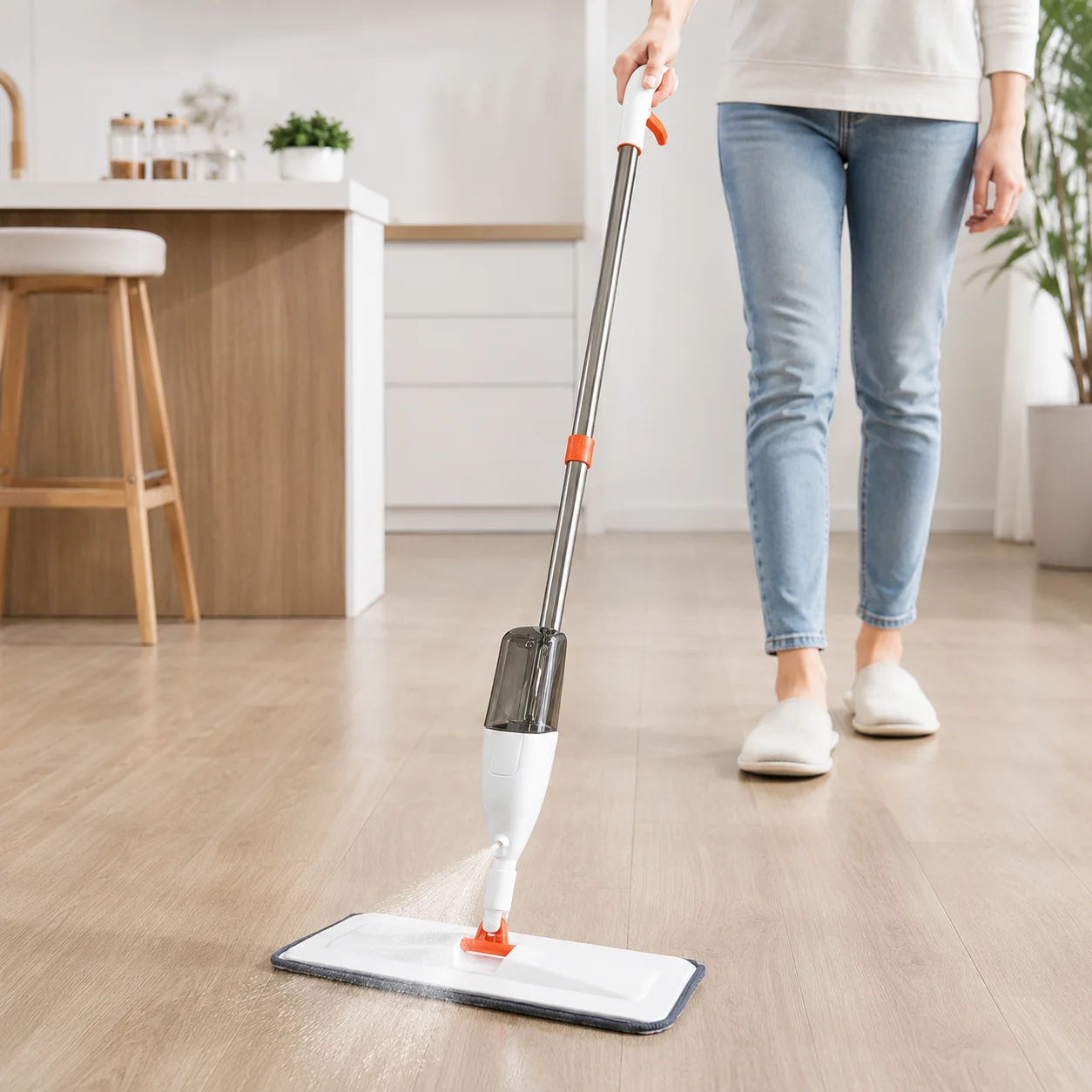 Швабра з розпилювачем Spray Mop1 для вологого прибирання з мікрофіброю • Швабра-спрей Spray Mop1 з резервуаром для води та поворотною насадкою 360°