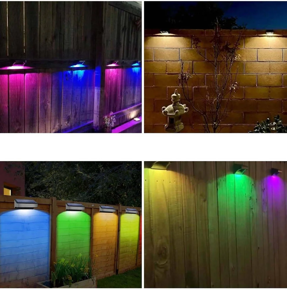 Світильник садовий на сонячній батареї різнокольоровий 4 шт в упаковці (ціна за 1 шт) • Вуличний LED-ліхтар для саду, двору, доріжок, дачі та ландшафтного декору