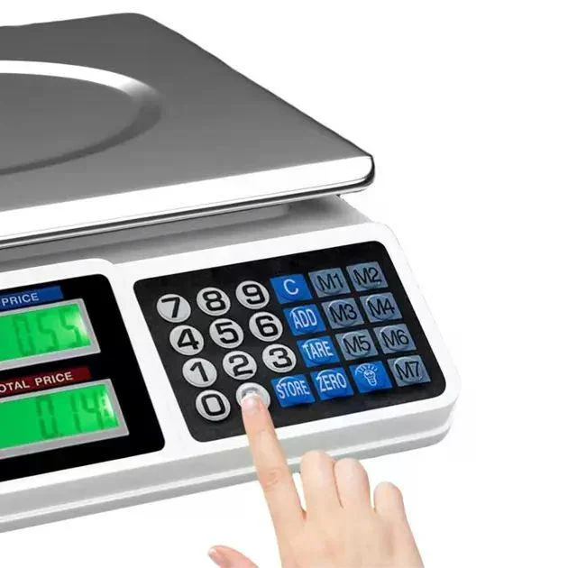 Торгові електронні ваги RIAS Digital Pricing до 40 кг • Настільні ваги з розрахунком ціни для магазину, ринку та складу