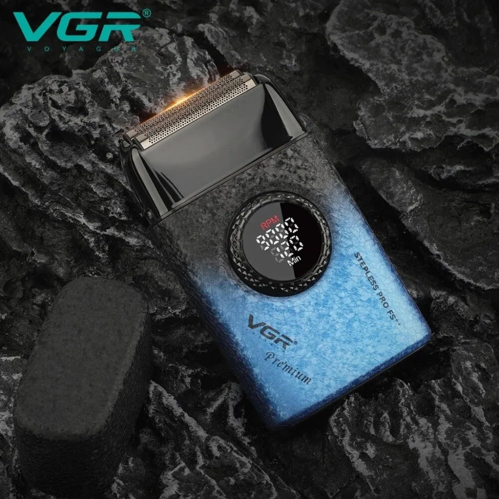Тример для волосся VGR V-377 синій • Акумуляторна машинка для стрижки Hair Clippers V-377, шейвер для бороди, вусів та окантовки