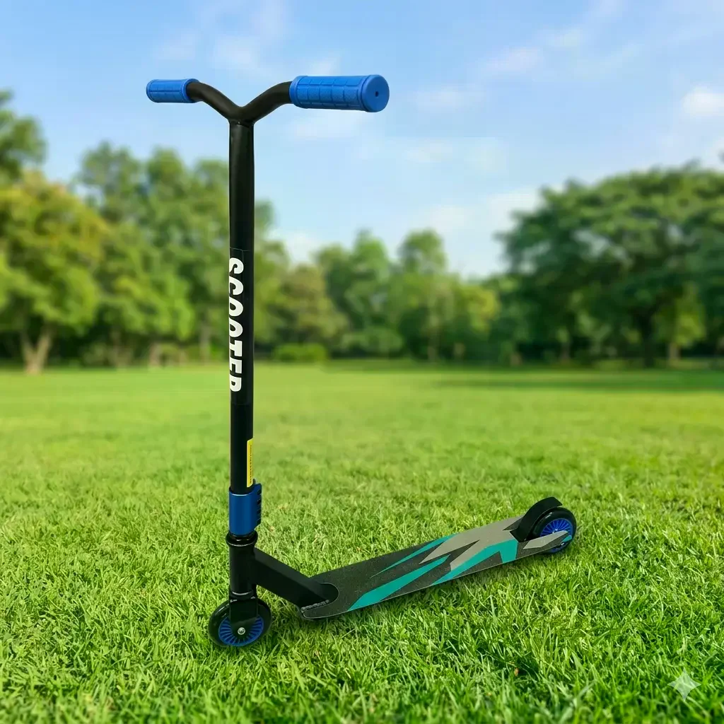 Трюковий самокат 110 мм F10 blue • Самокат для трюків і активного катання • Двоколісний stunt scooter для дітей і підлітків