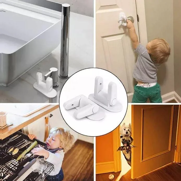 Універсальний дитячий замок – засувка блокатор ручок BingoKid Door Lever Lock ∙ Захист дітей від відкривання дверей та вікон