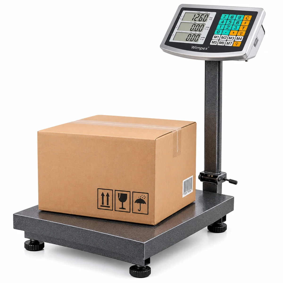 Ваги торговельні Crystal CR-150 до 150 кг • Електронні платформні ваги Crystal CR-150 з акумулятором для торгівлі та складу