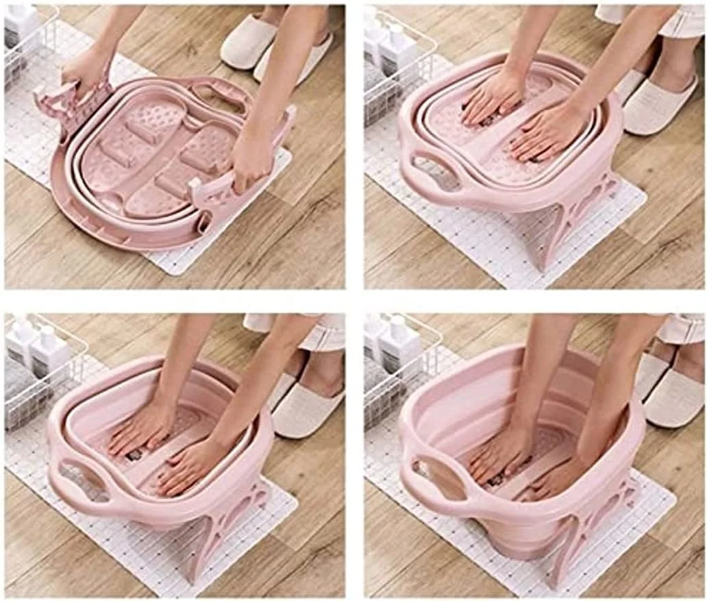 Ванночка-масажер для ніг Footbath Massager 00082 • Складаний гідромасажер Footbath Massager 00082 для стоп з роликовим масажем