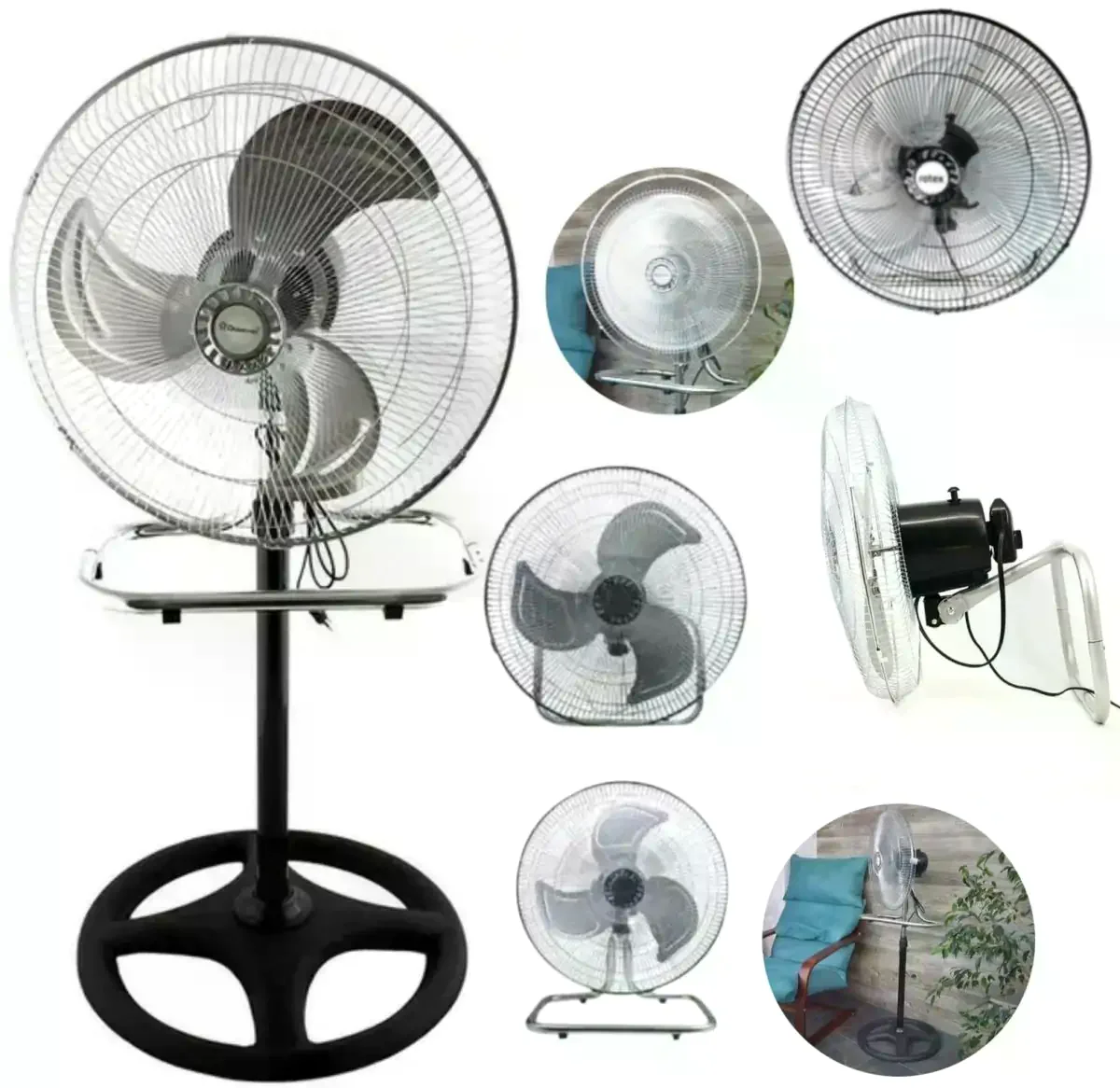 Вентилятор підлоговий DOMOTEC MS-1622 Industrial • Промисловий вентилятор для дому, офісу, складу та магазину • Потужний floor fan для охолодження приміщення