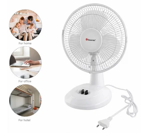 Вентилятор підлоговий DOMOTEC MS-1624 White • Побутовий вентилятор для дому, офісу та кімнати • Потужний вентилятор для охолодження і циркуляції повітря