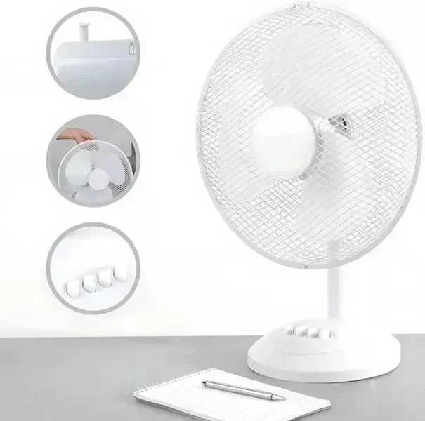 Вентилятор підлоговий DOMOTEC MS-1625 White • Побутовий вентилятор для дому, офісу та кімнати • Потужний вентилятор для охолодження і циркуляції повітря