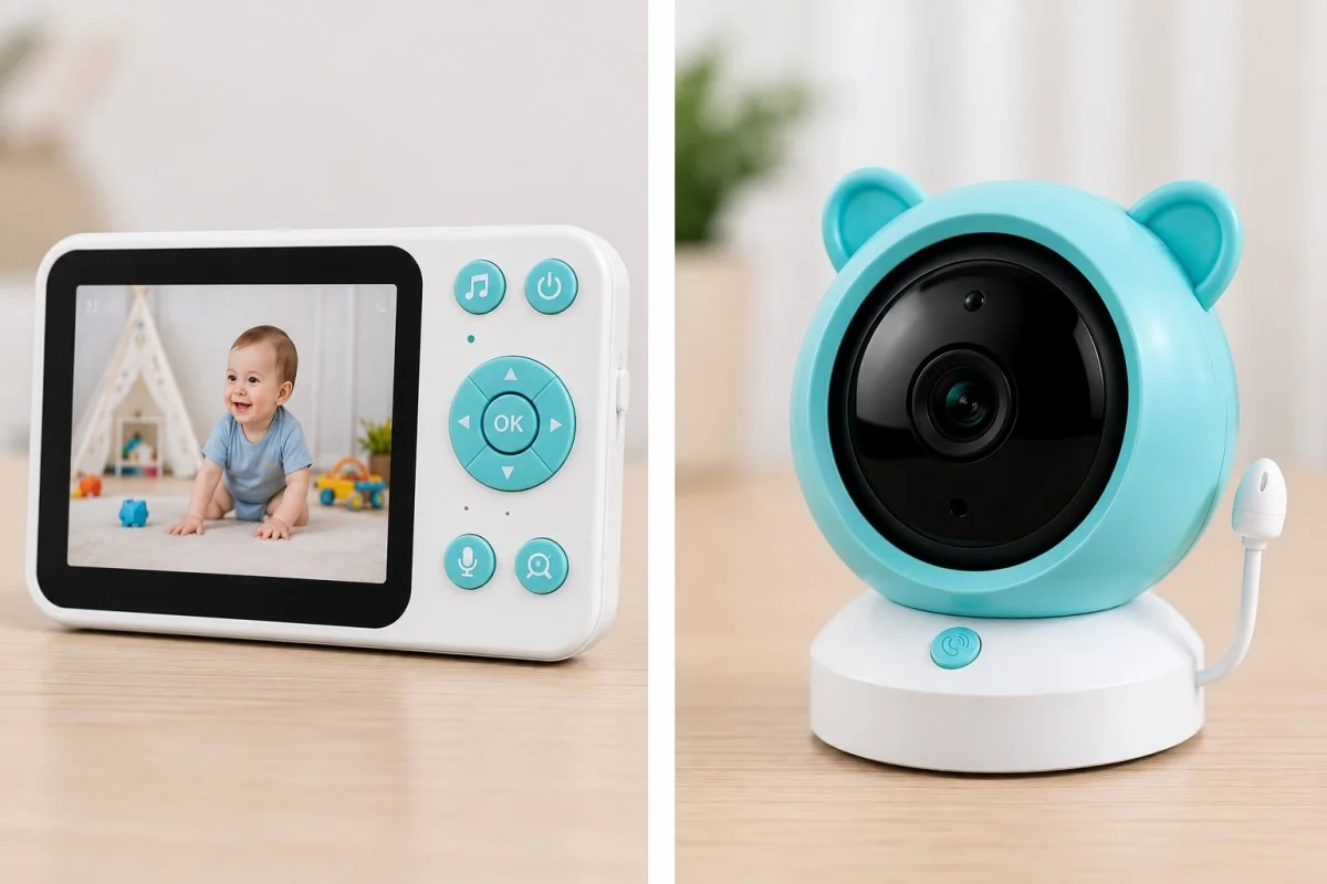 Відеоняня C8 Wi-Fi з монітором 5″ • Розумна відеоняня C8 Full HD 1080P із застосунком Tuya, нічним баченням і двостороннім зв’язком