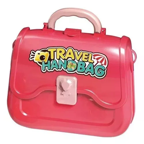 Дитячий косметичний набір Mini Travel Out MTO120 рожевий • Ігрова сумочка Mini Travel Out MTO120 з 33 аксесуарами для дівчинки від 3 років, набір перукаря та стиліста