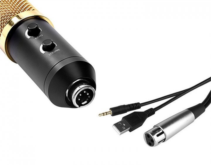 Конденсаторний студійний мікрофон VGS M-800U PRO-MIC зі стійкою та вітрозахистом — фото 3