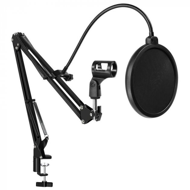 Конденсаторний студійний мікрофон VGS M-800U PRO-MIC зі стійкою та вітрозахистом — фото 5