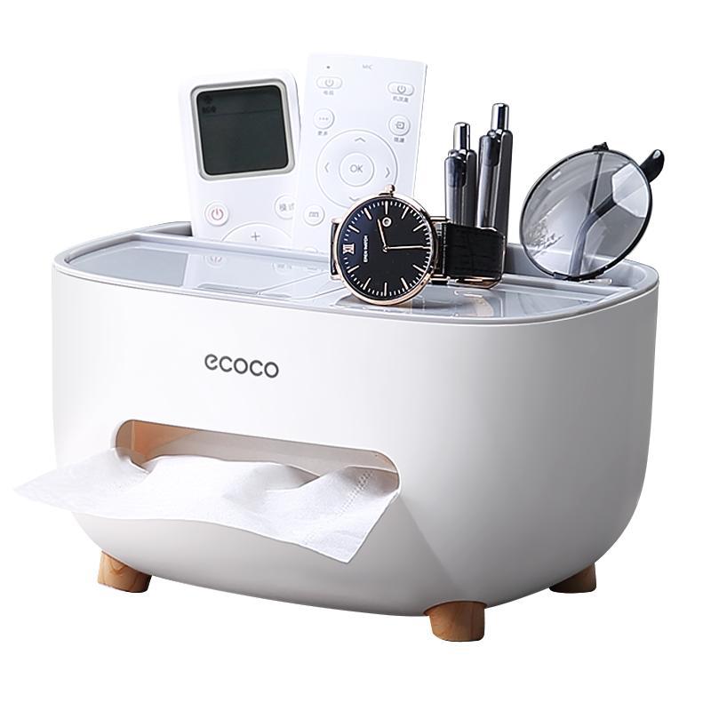 Настільний органайзер Ecoco Tissue з диспенсером для серветок та відсіками для зручного зберігання аксесуарів