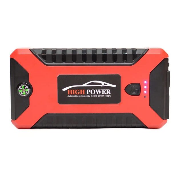 Пуско-зарядний пристрій червоний JUMP STARTER JX27 WITH PUMP 99800 мА·год — фото 2
