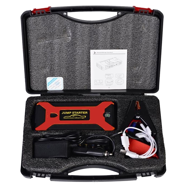 Пуско-зарядний пристрій червоний JUMP STARTER JX27 WITH PUMP 99800 мА·год — фото 4