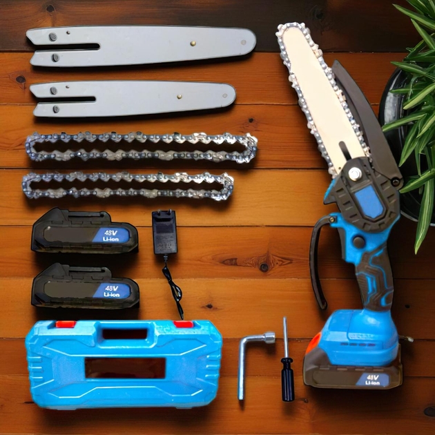 Акумуляторна ланцюгова пилка з 2 шинами Chain Saw 6 та 8 — фото 2