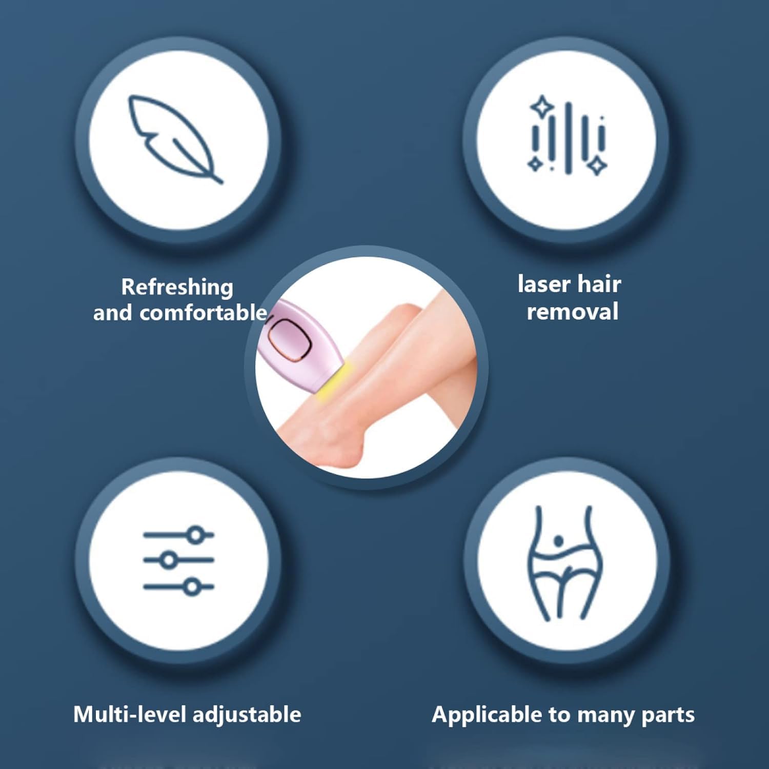 Портативний жіночий домашній фотоепілятор для тіла IPL Hair Removal Device для всіх типів волосся — фото 6