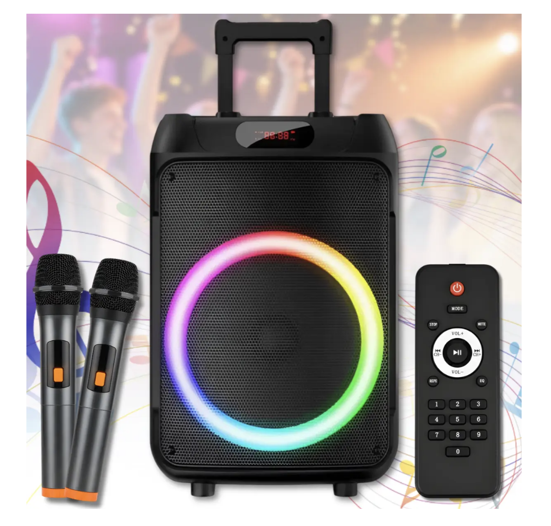Колонка Bluetooth Wireless Speaker TTD-1209 з мікрофонами та пультом ДУ — фото 6
