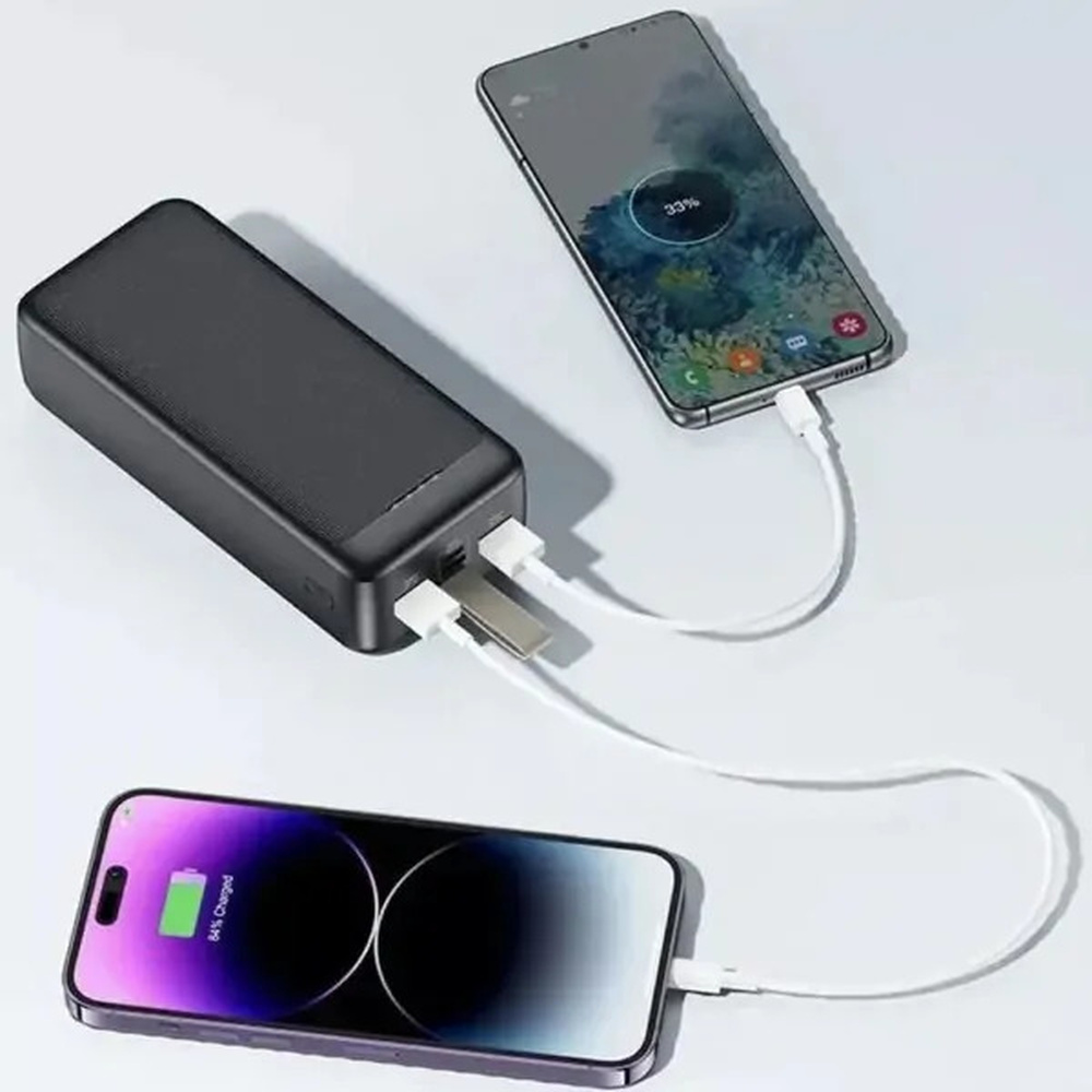 Повербанк AWEI J111B, 50 000 мА·год, 22,5 Вт, 3 виходи: 2×USB і USB-C — фото 5