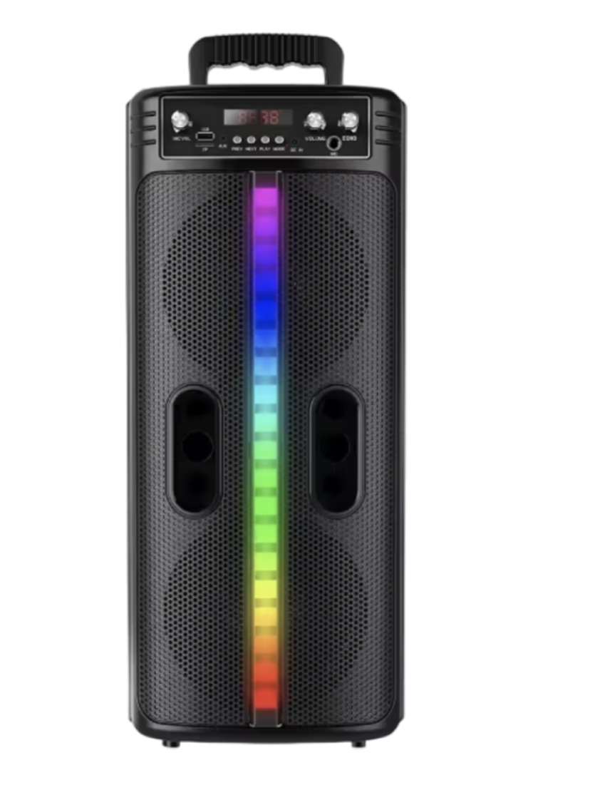 Колонка Bluetooth Wireless Speaker TTD-2806 яскрава атмосфера для вечірок ∙ Портативна колонка акумуляторна USB Bluetooth з мікрофоном 8,5" 40 W