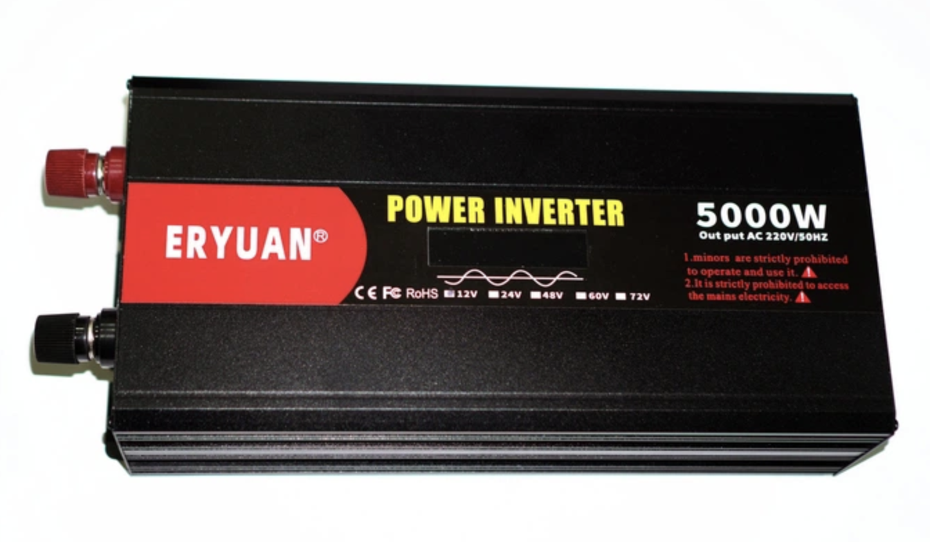 Перетворювач напруги Eryuan 12V → 220V 5000W з LCD і вольтметром — фото 4