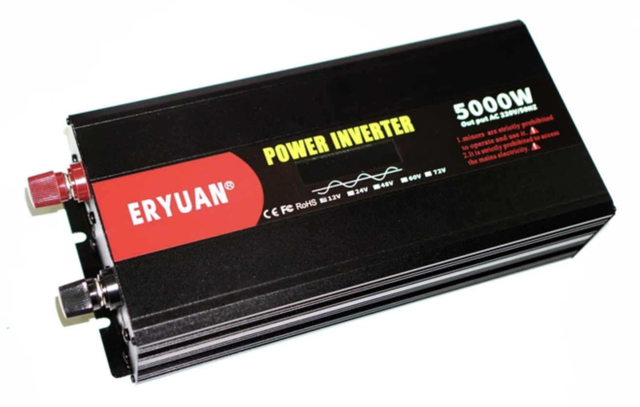 Перетворювач напруги Eryuan 12V → 220V 5000W з LCD і вольтметром — фото 5