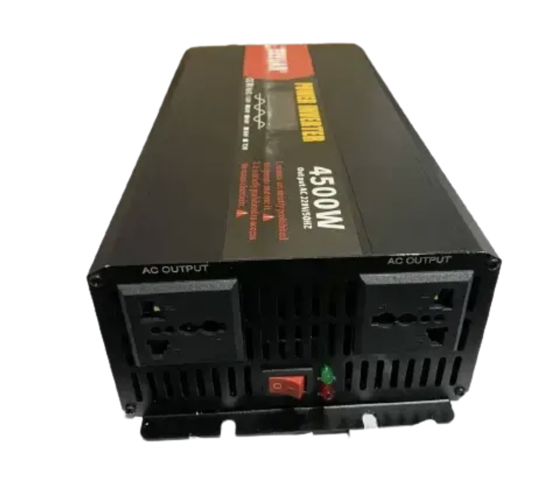 Перетворювач напруги AGM 12V → 220V 4500W чиста синусоїда з LCD-дисплеєм — фото 2