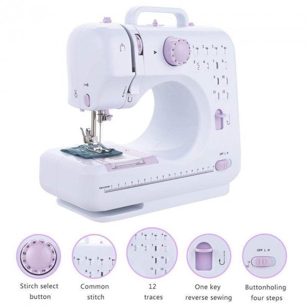 Швейна машинка 12 в 1 портативна багатофункціональна SEWING MACHINE 505 — фото 3